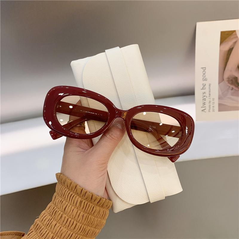 New Large Oval Frame Sunglasses UV400 Vintage Fashion for Men and Women Trendy Eyewear