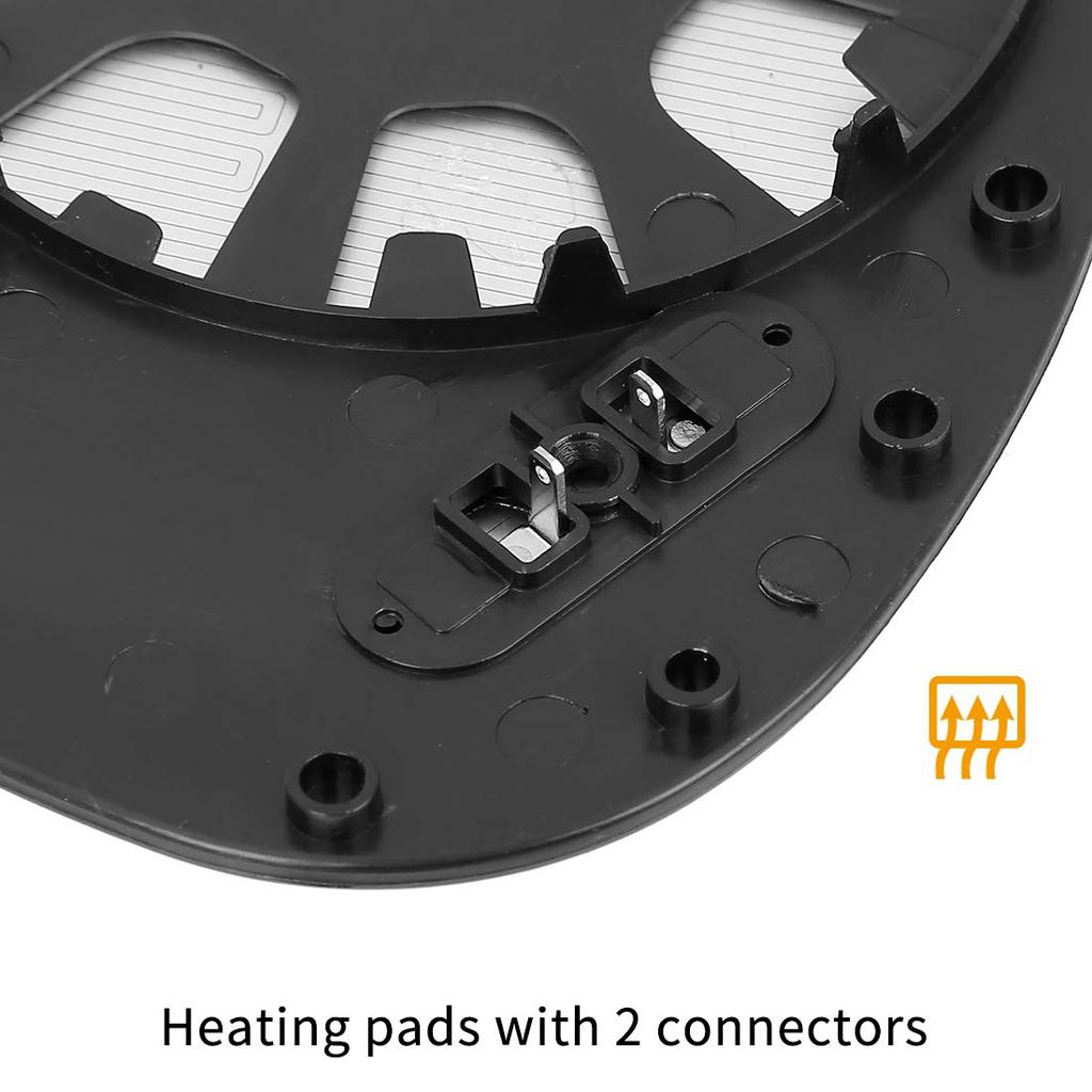 X AUTOHAUX Auto-Seitenspiegelglas mit Trägerplatte Beheizt Gemischfarbiges Glas für