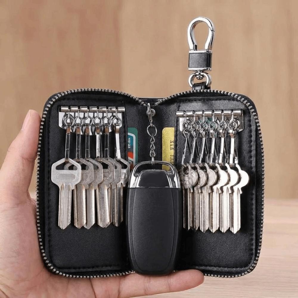 Waterproof Car Key Wallet Retro Zipper Key Bag Lightweight Key Storage Pouch  Commuting Use