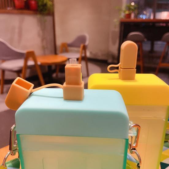 Strohbecher Tragbare gesunde Versiegelung transparente Trinkwasserflasche Büro