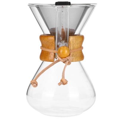 Kaffeekanne aus Glas, Kaffeetropfkanne, leicht zu reinigen, maschinenwaschbar (400ml)