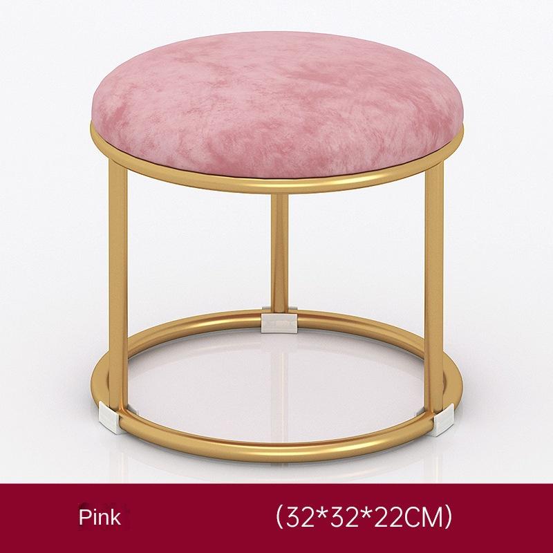 Children's Small Stool Family Living Room Sofa Seat Nordic Light Luxury Cloth Art Door Wear Shoe Stools