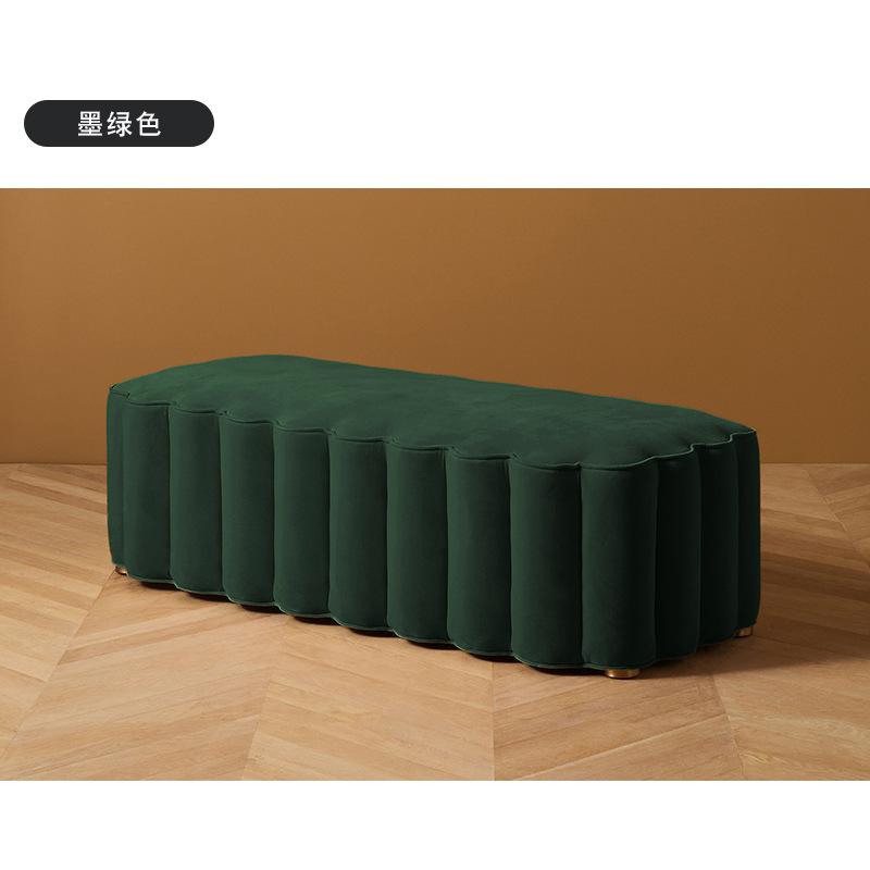Nordic Flannel Shoe Changing Stool American Leisure Sofa Ottoman Living Room Furniture Luxury Sofa Bench