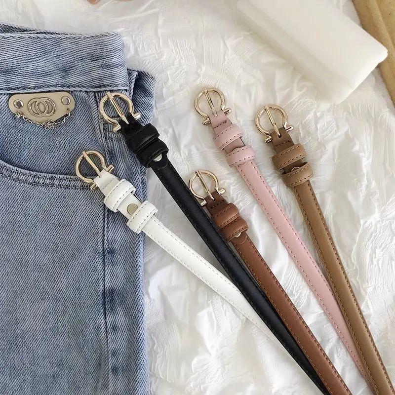 Stylish Cozy And Womens Pu Leather Belt With Chic Gold Buckle Available In Multiple Color Choices