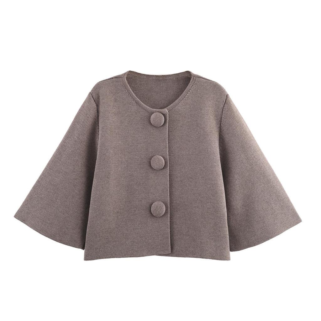 2025 Autumn European Style Women's Covered Button Knitwear
