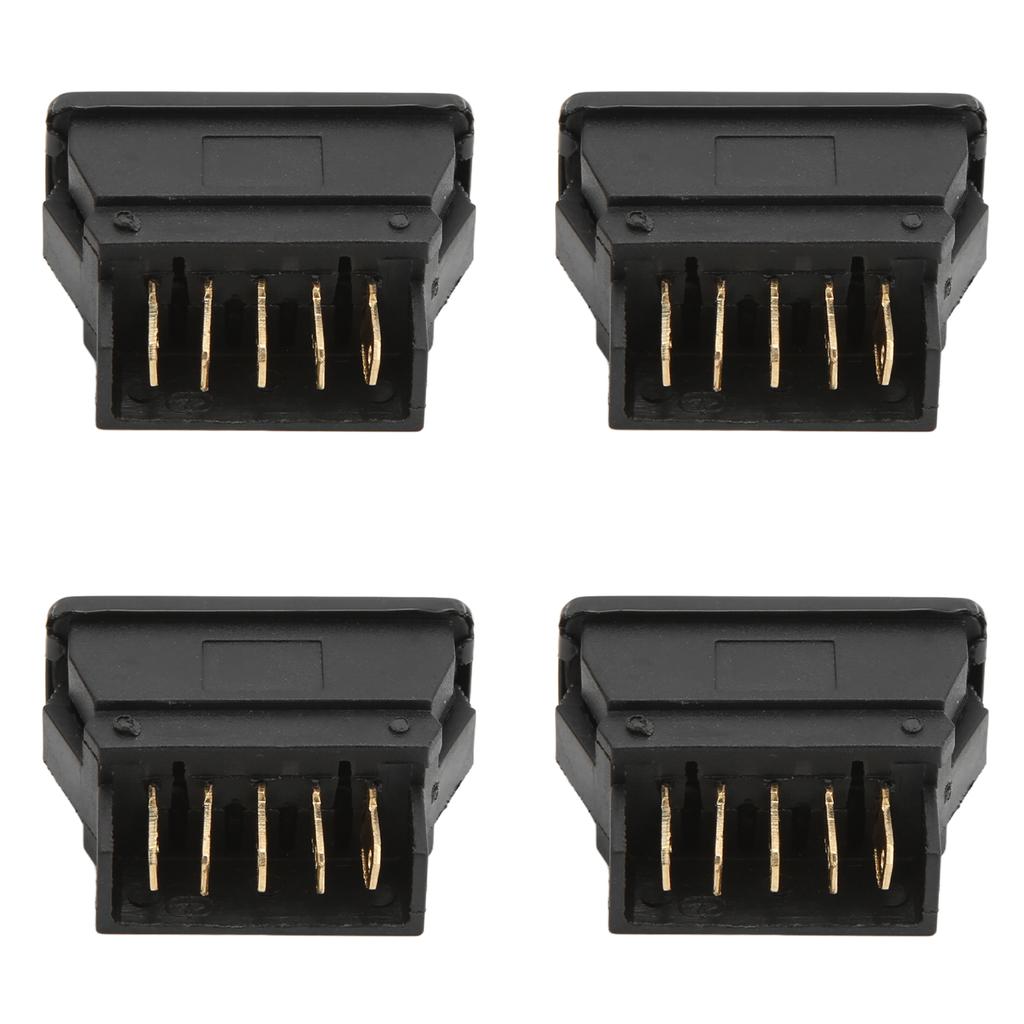 4PCS 5Pin Power Window Switch Car Universal Glass Lift Drive Switches with Green Lamp DC12V 24V