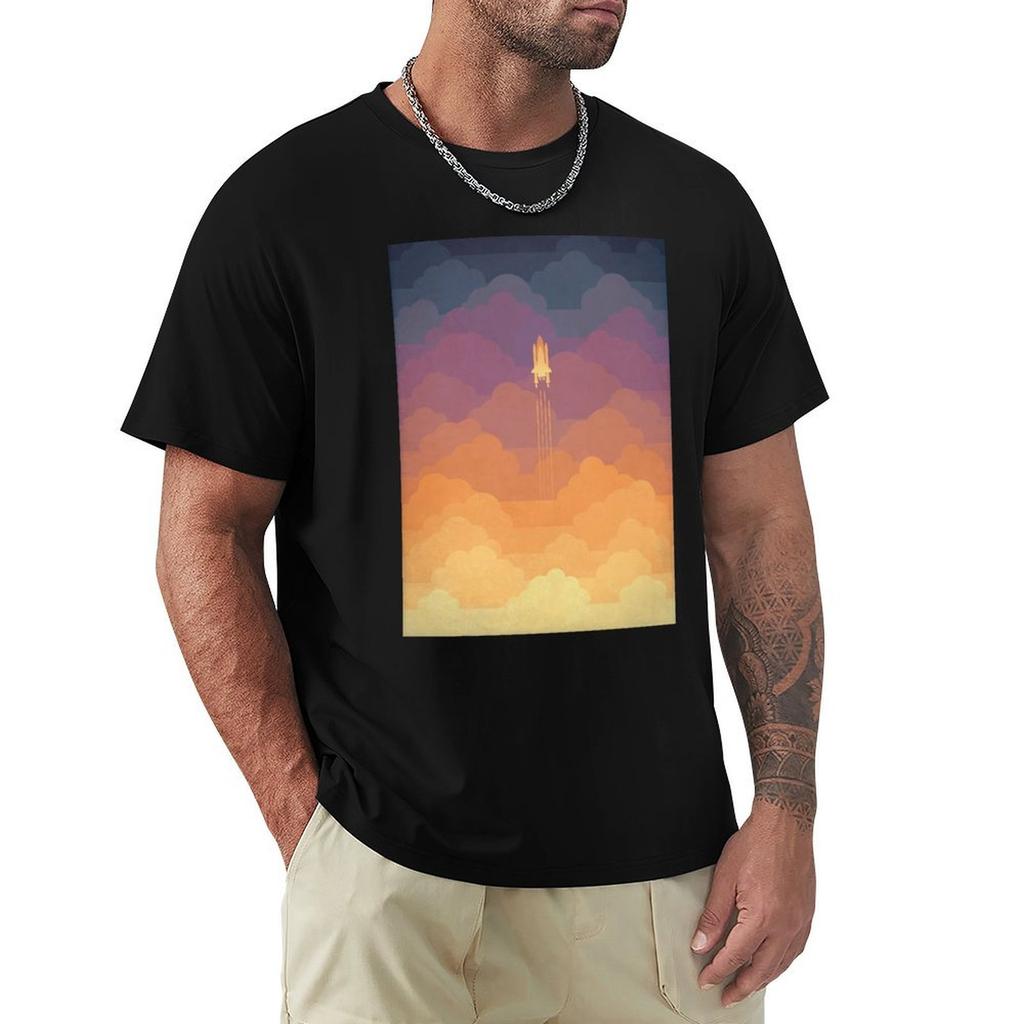 Clouds Tshirt Breathable Workout Short Sleeve Top