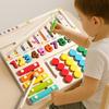 Magnetic Wooden Interactive Puzzle Board Kids Hand Eye Coordination Education