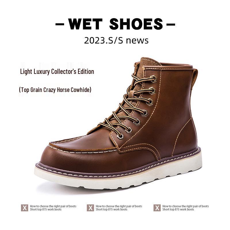 Men's Retro Martin Boots 2025 - Extra Size Spring/Autumn Outdoor Short Work Boots