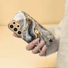 Electroplated Gold New Phone Case for Samsung Galaxy S26 Ultra S25 Plus S24 S23 S22 Fe Tempered Glass Artistic Texture Patterns