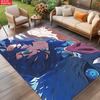 Anime Wolf Boy Area Rug, Blue Beast Theme Non-slip Floor Mat,Decorative Carpet for Gaming Room Bedroom, Washable Home Decor Gift
