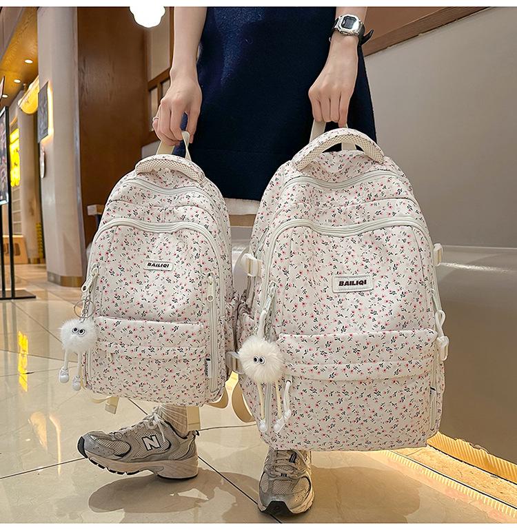Korean Style Casual Printed Student Backpack: Lightweight, Versatile, Large Capacity