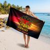 Serviette de plage personnalisée Eintracht Frankfurt, Impression de texte avec nom personnalisé, Serviette douce à séchage rapide avec logo de football, Cadeau de vacances