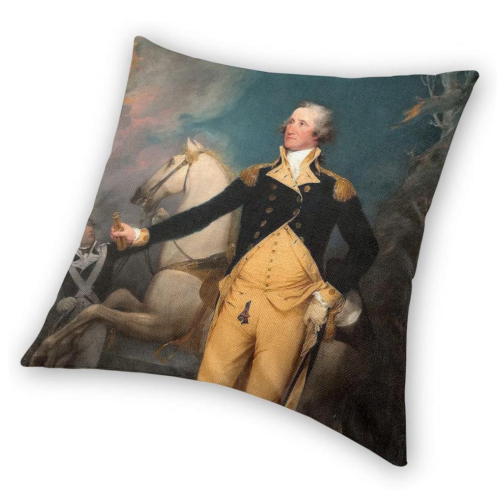 George Washington At Trenton John Trumbull Square Pillowcase Polyester Linen Velvet Pattern Zip Decor Pillow Home Cushion Cover