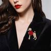Elegant Poodle Brooch Secure Clasp Portable Alloy Jewelry for Formal Event Daily Wear