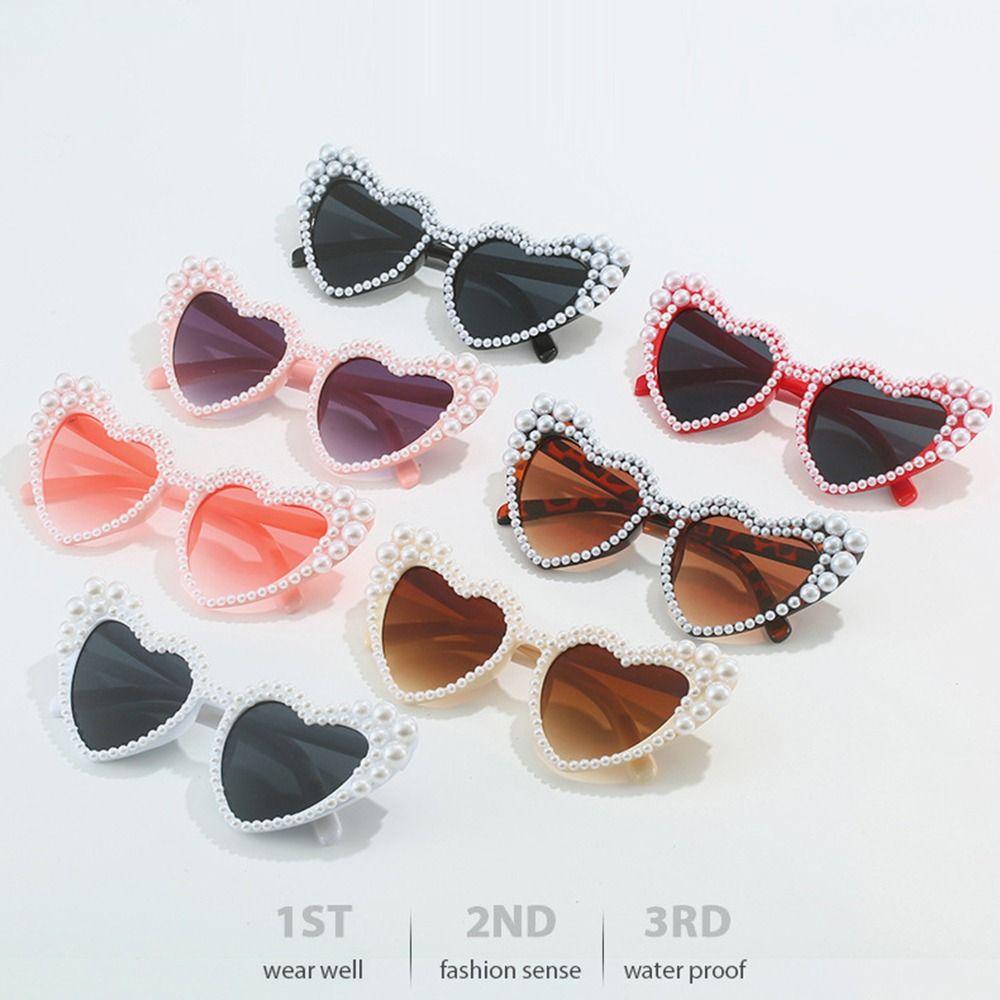 Heart-shaped Design Cat Eye Eyewear UV400 Protection Beach Party Sun Glasses  Women