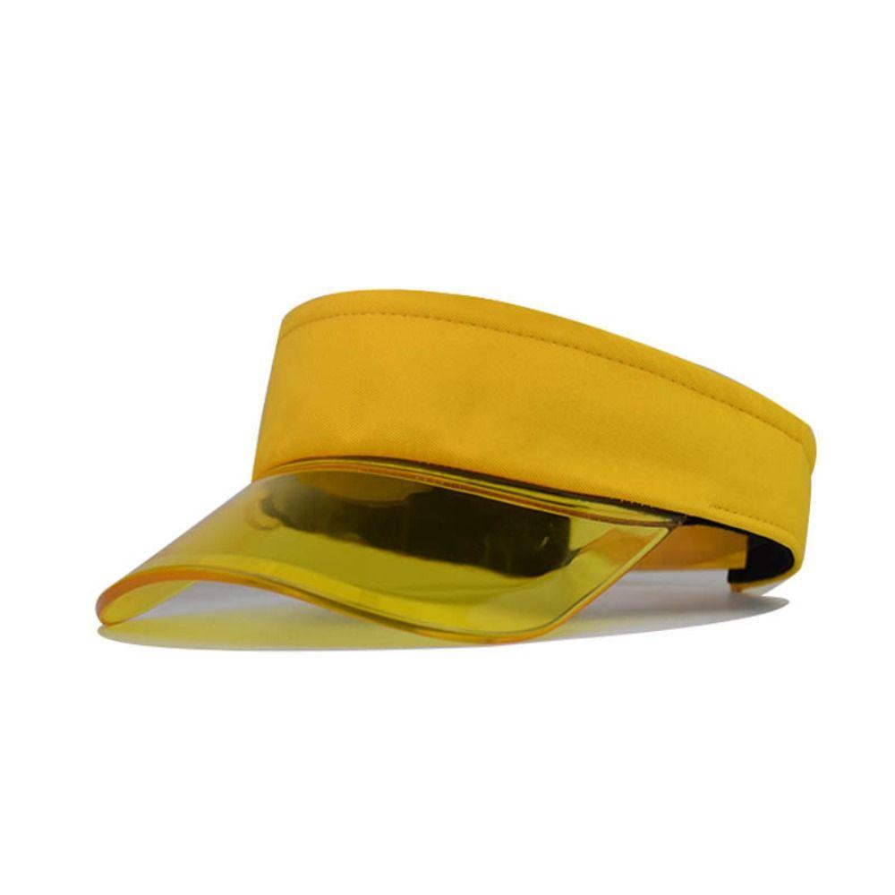 Clear Brim Summer Sun Hats Breathable Empty Top Hat Running Transparent Visor Caps  Travel Sport