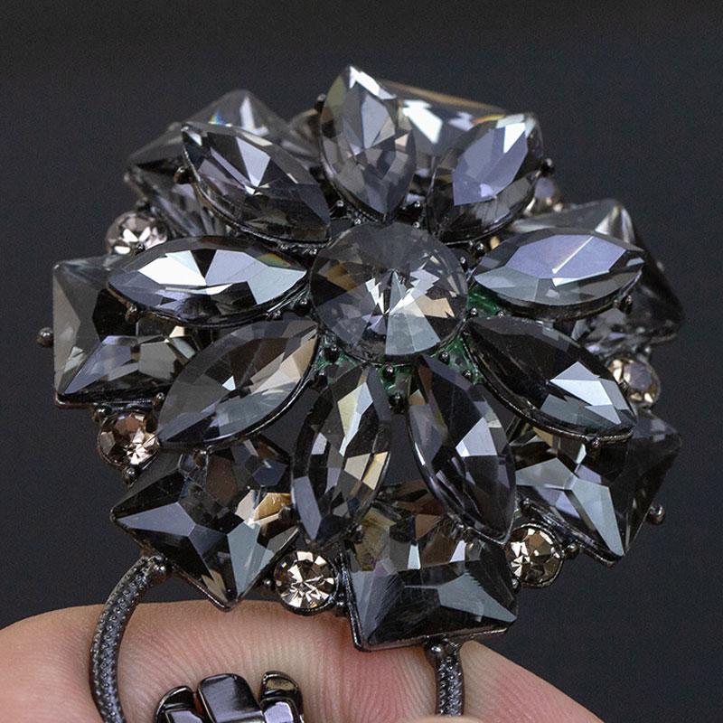 1Pc Handwork Sewing Originality Shiny Rhinestone Overcoat Decor Duckbill Buckle Fashion Metal Button Clothing Accessory