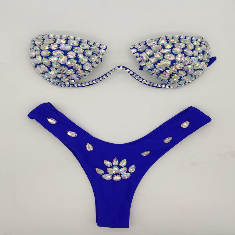 2020 Vibrant Sewn Diamond Bikini Swimwear