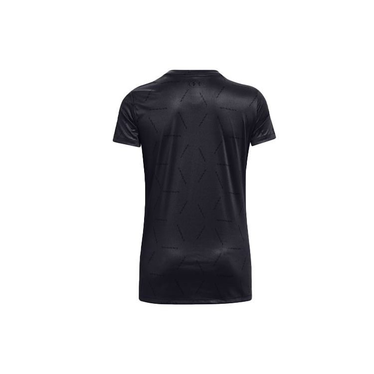 Under Armour Athletics Logo Casual Straight T-Shirt Women Tops Black 1366965-590