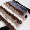 Halloween Cat Ear Hat Knit Y2K Beanie Hat Striped Party Holiday Winter Warm Hat Beanie Theme for Teens