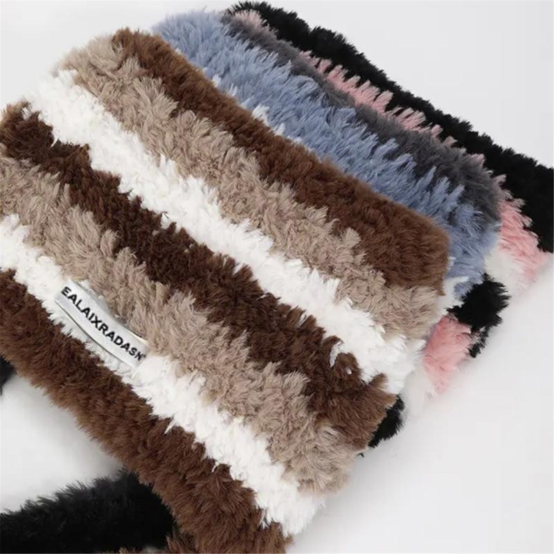 Halloween Cat Ear Hat Knit Y2K Beanie Hat Striped Party Holiday Winter Warm Hat Beanie Theme for Teens