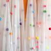 3D Pom-Poms Tablecloth Romantic Wedding Desktop Decoration Colorful Table Cover  Dining Room