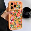 Vintage Floral Pattern Case For iPhone 17 Pro Max Shockproof Bumper Soft Cover For iPhone 16 15 14 13 Pro Max 16E 17E