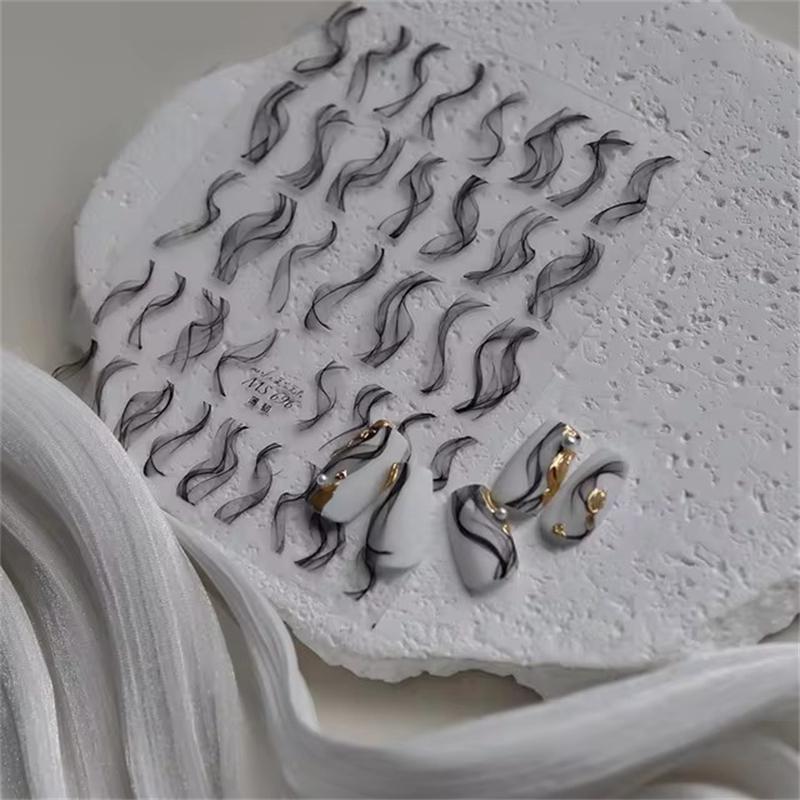 1PCS French Jelly Nail Stickers Dreamy Bubble Meteor Butterfly Star Moon Self Adhesive Stickers For Nail DIY Nail Art Decoration