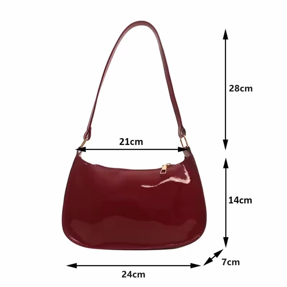 Retro Solid Color PU Leather Shoulder Underarm Bag Women's Fashion Handbags Casual Purses and Handbag Ladies Hand Bags for Daily