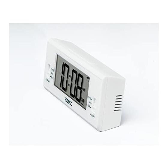 Seiko Clock Alarm Clock Table Clock Digital Radio Wave White 48 x 123 x 30mm SQ321W