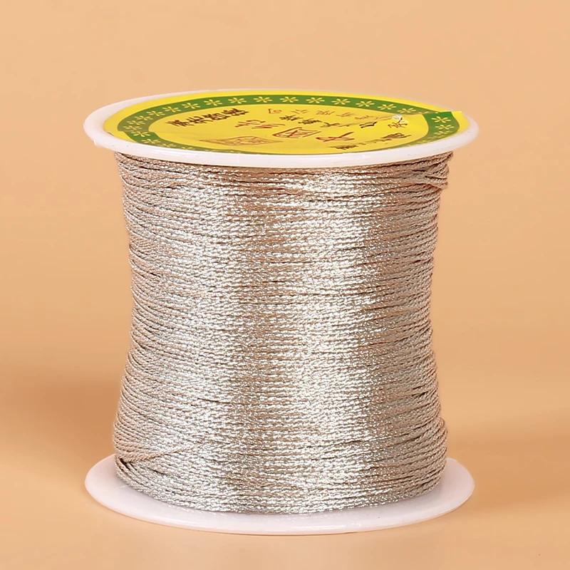 Silver/ Golden Color Chinese Knot Cord String For DIY Handmade Handicraft Tool Hand Stitching Thread Craft Supplies