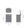 Brabantia Waste Bin with Lid, Manual Operation, Water Resistant, 4L, 20cm (W) x 17.2cm (D) x 27.2cm (H), Made in Belgium, Bo Waste Bin FPP Matte Finis