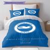 Brighton & Hove Albion Pattern Bedding,Quilt Set Quilt Cover Pillowcase Home Birthday Gift(1 * Duvet Cover + 2 * Pillowcase, Without Core)