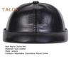 Klobouk Dome Velký Obvod Hlavy Elastický Klobouk Lebka Prodyšný Měkký Pohodlný Jednobarevný Faux Kůže Klobouk pro Muže ve Středním Věku
