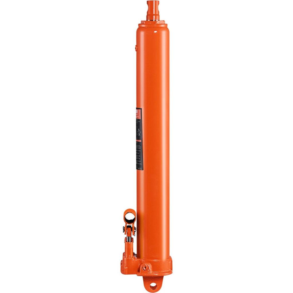 Hydraulic Long Ram Jack, 8 Ton Engine Hoist Cylinder with Double Piston Pump And Clevis Base, Hydraulic Ram Cylinder for Engine Lift Hoists, Hydraulic