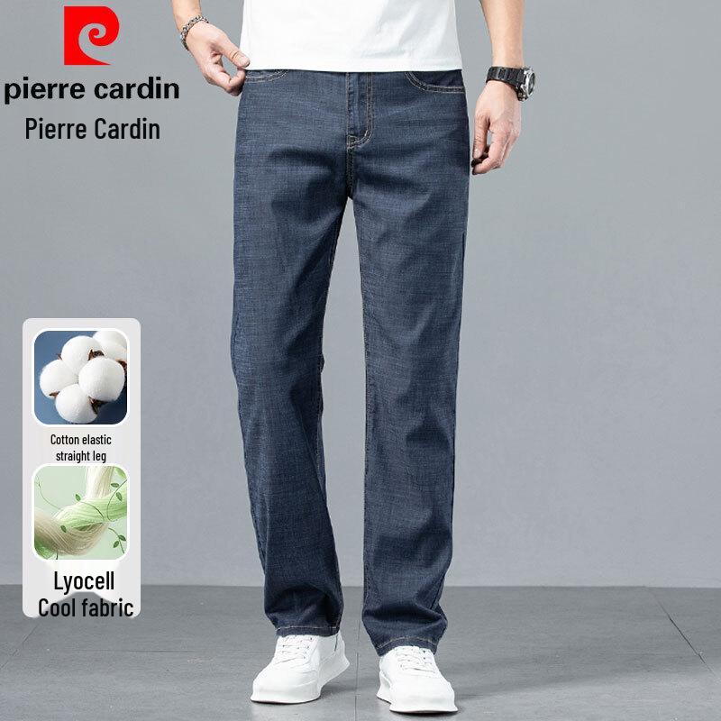 Pierre Cardin Men s Lyocell Tencel Blend Straight Fit Jeans 38