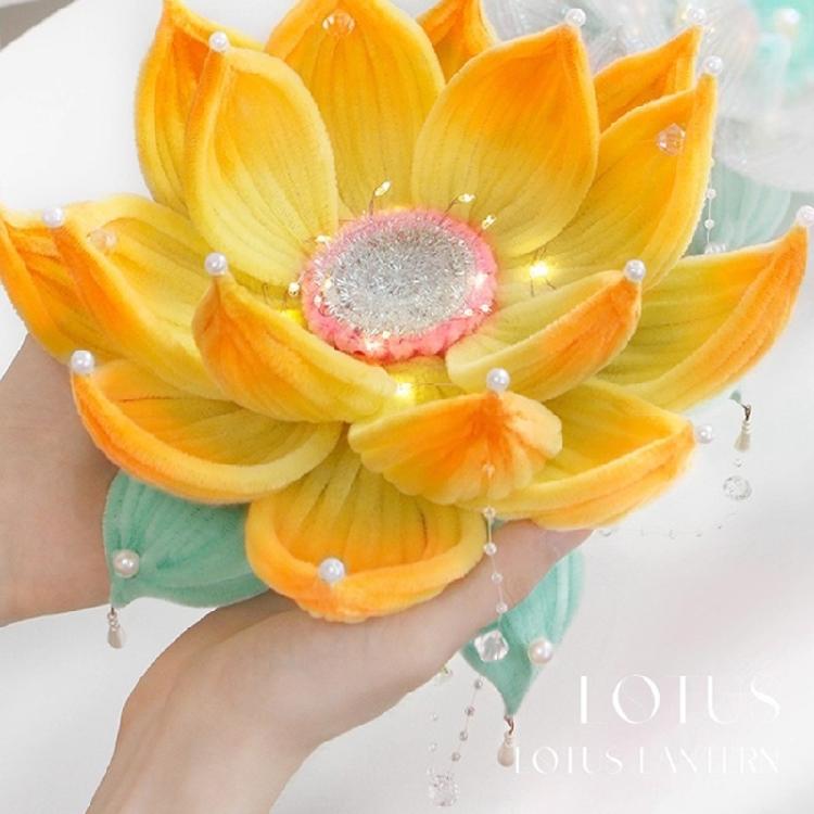 Chinese Festival DIY Decoration Set Traditional Flower Lamp Craft Supplies With Sticks For Home Parties