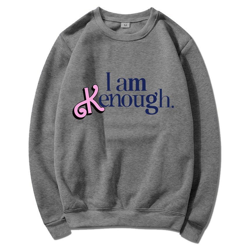 2025 new I Am Kenough letter print hooded loose sweater men's and women's hooded sweater