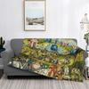Hieronymus Bosch Garden of Earthly Delights Poster Blanket Fleece Throw Blanket for Home Bedroom Outdoor Throws Bedspread Quilt