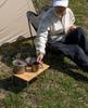 Camping Mini Low Table Bamboo Desktop Can Be Used with IGT Load 30KG Table 1kg Super Easy To Unfold and Take Down Super Contact 36x25x15cm Nature