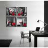Kitchen Wall Art Decor Pictures Red Wine Glass Rose Painting On Canvas Poster and Prints Home Decoration Dining Room Restaurant