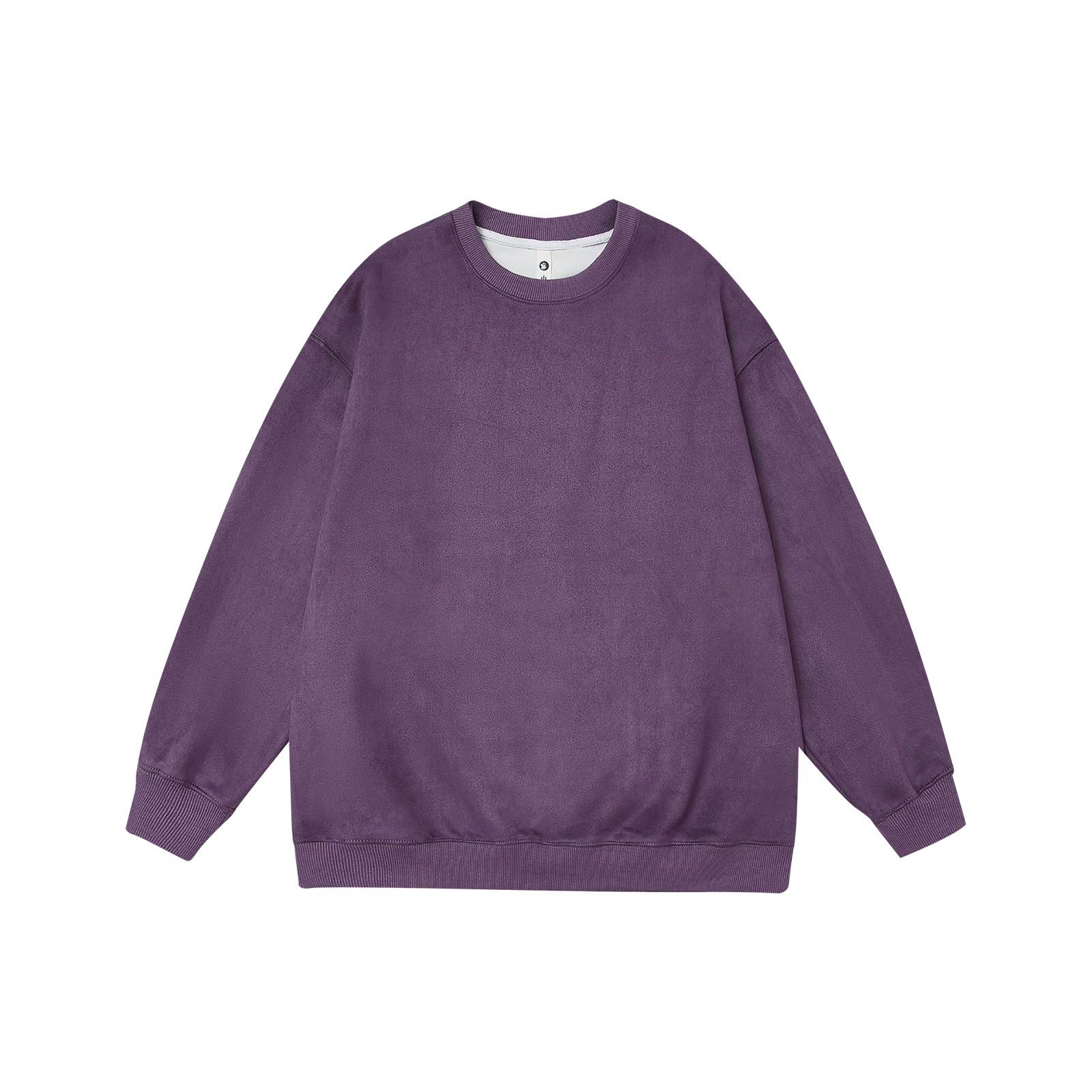 

Мужской флисовый круглый воротничок с флисовой толстовкой однотонного цвета и флисовой флисовой курткой XXL фиолетовый