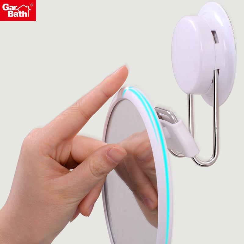 Bathroom Makeup Mirror Toilet HD Makeup Mirror Free Punch 360 Degree Rotating Folding LED Makeup Mirror