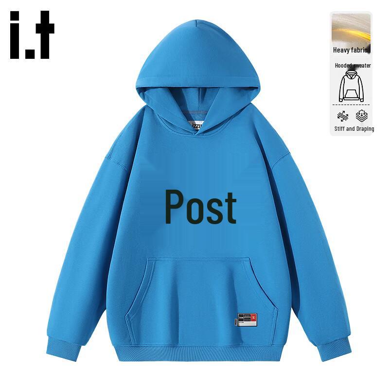 

izzue IT Men s Loose Fit Letter Print Hooded Sweatshirt 3XL