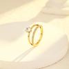 Simple, Light and Luxurious Double-layer Micro-paved Single Titanium Steel Ring, Women's Ring,