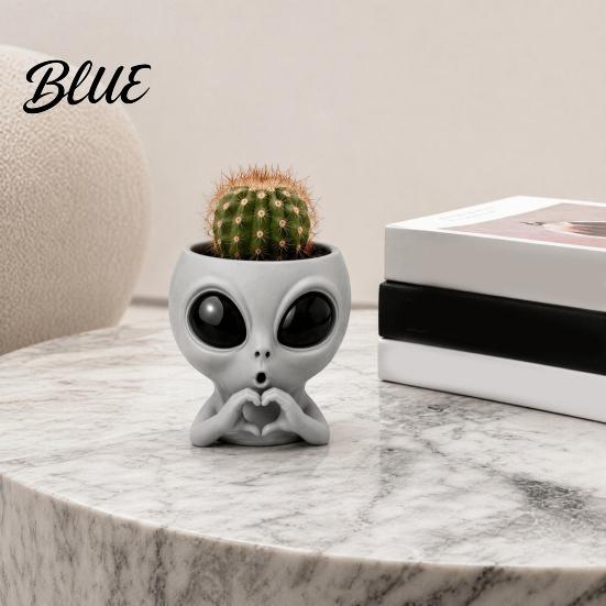 Mini květináč Zábavný mimozemský obličej Květináč 3D tištěný Novinkový květináč