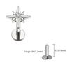 Right Grand ASTM F136 Titanium 16G Sparkling CZ North Star Stud Earring Labret Cartilage Tragus Helix Conch Lobe Piercing