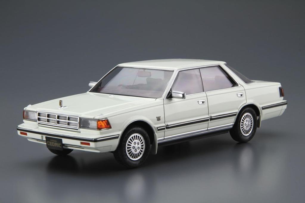 Aoshima Bunka Kyozai Maßstabsmodellauto Serie 58 Nissan Y30 4HT V30E Brougham VIP 1983 Kunststoffmodell 1/24 Nr. Cedric/Gloria