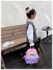 Kids' Lightweight Color Block Backpack: Large Capacity Kindergarten Bag with Drawstring for Boys and Girls